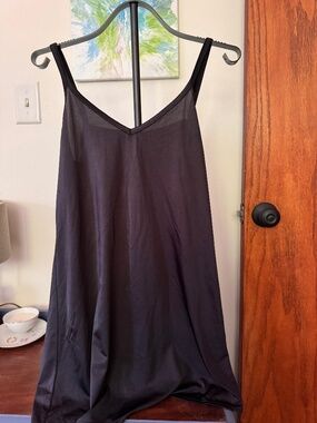 black silky slip
